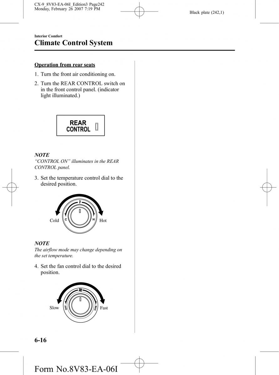 Mazda CX 9 owners manual / page 242