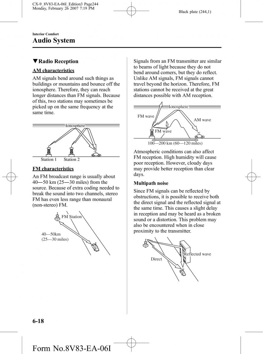 Mazda CX 9 owners manual / page 244