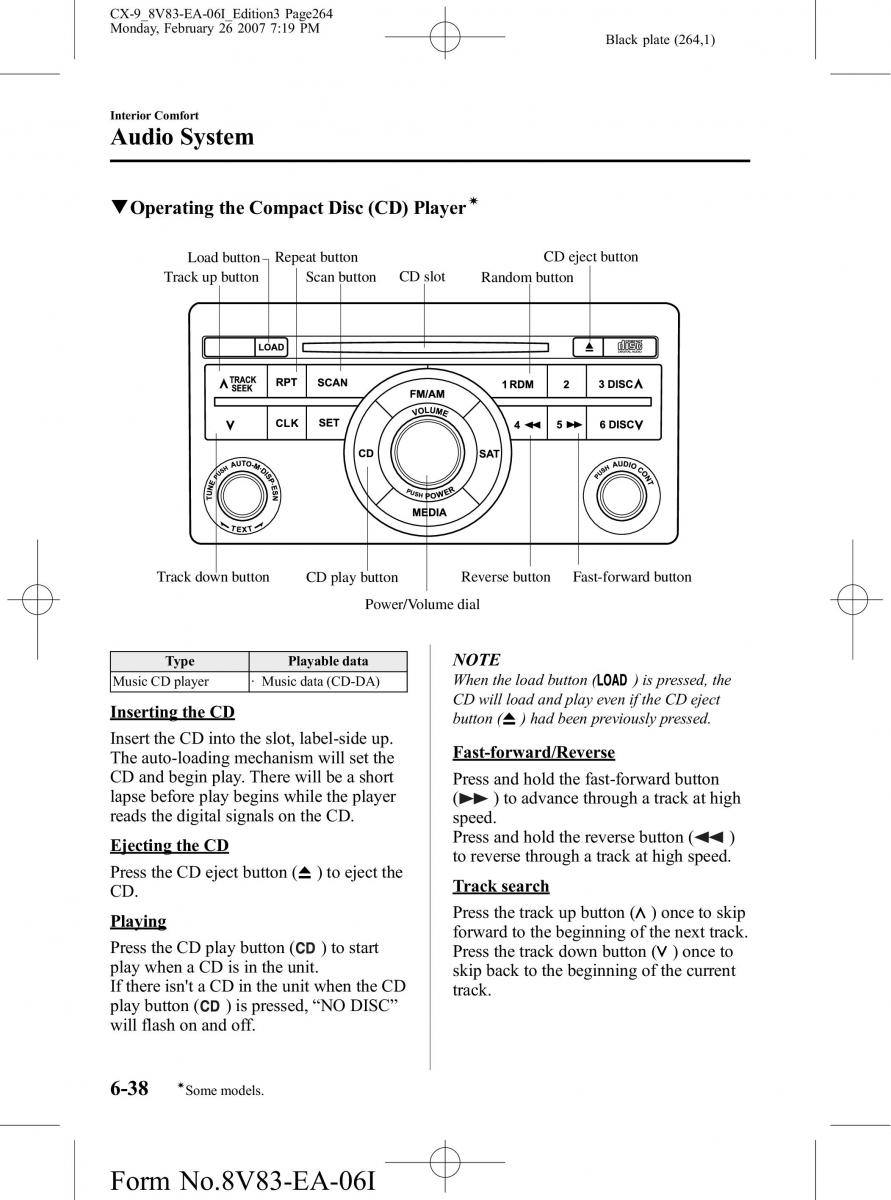 Mazda CX 9 owners manual / page 264