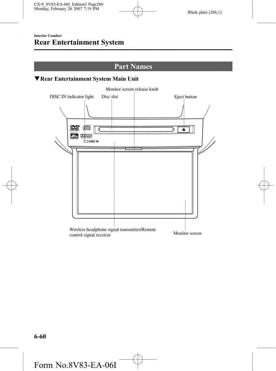 Mazda CX 9 owners manual / page 286