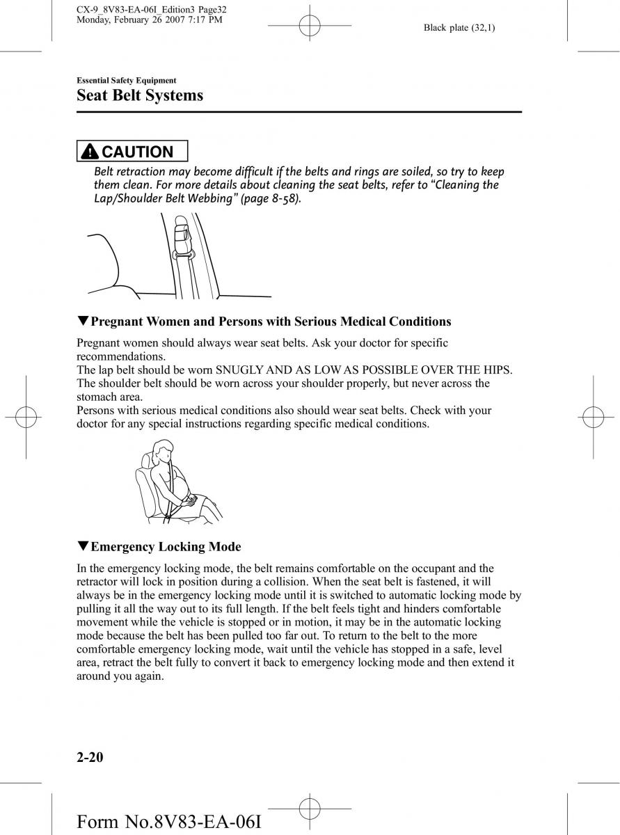 Mazda CX 9 owners manual / page 32