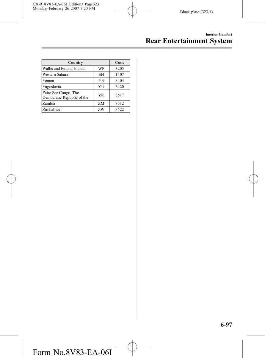 Mazda CX 9 owners manual / page 323