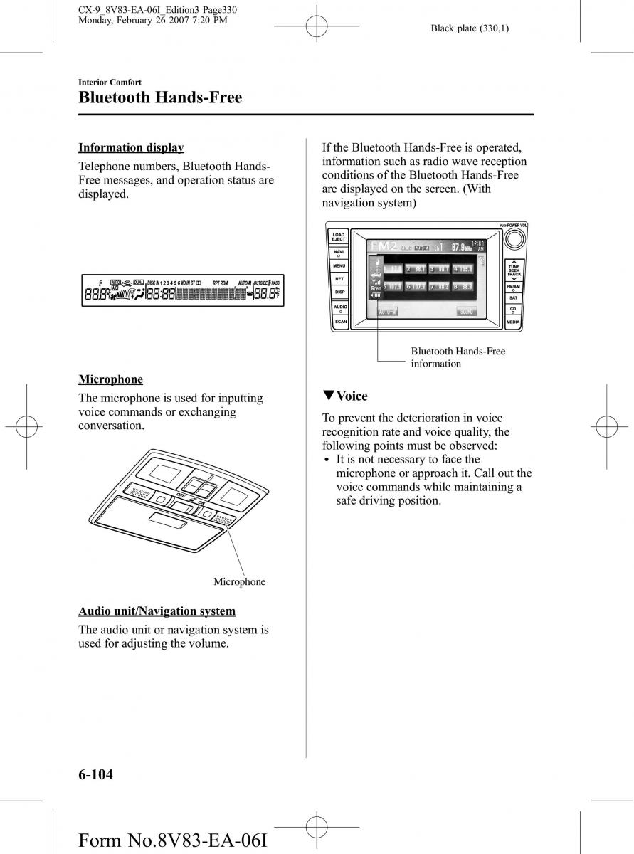 Mazda CX 9 owners manual / page 330