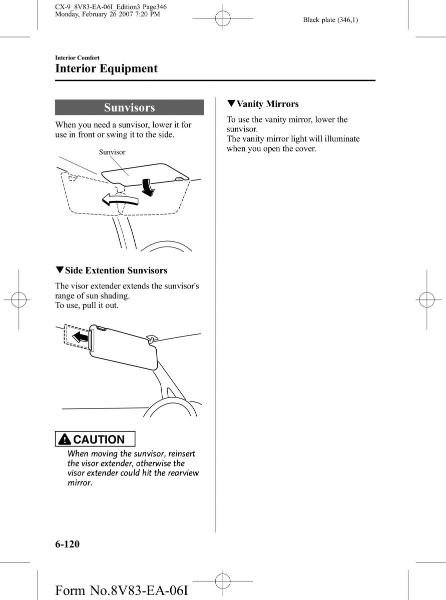 Mazda CX 9 owners manual / page 346