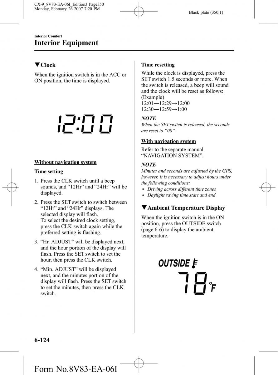 Mazda CX 9 owners manual / page 350