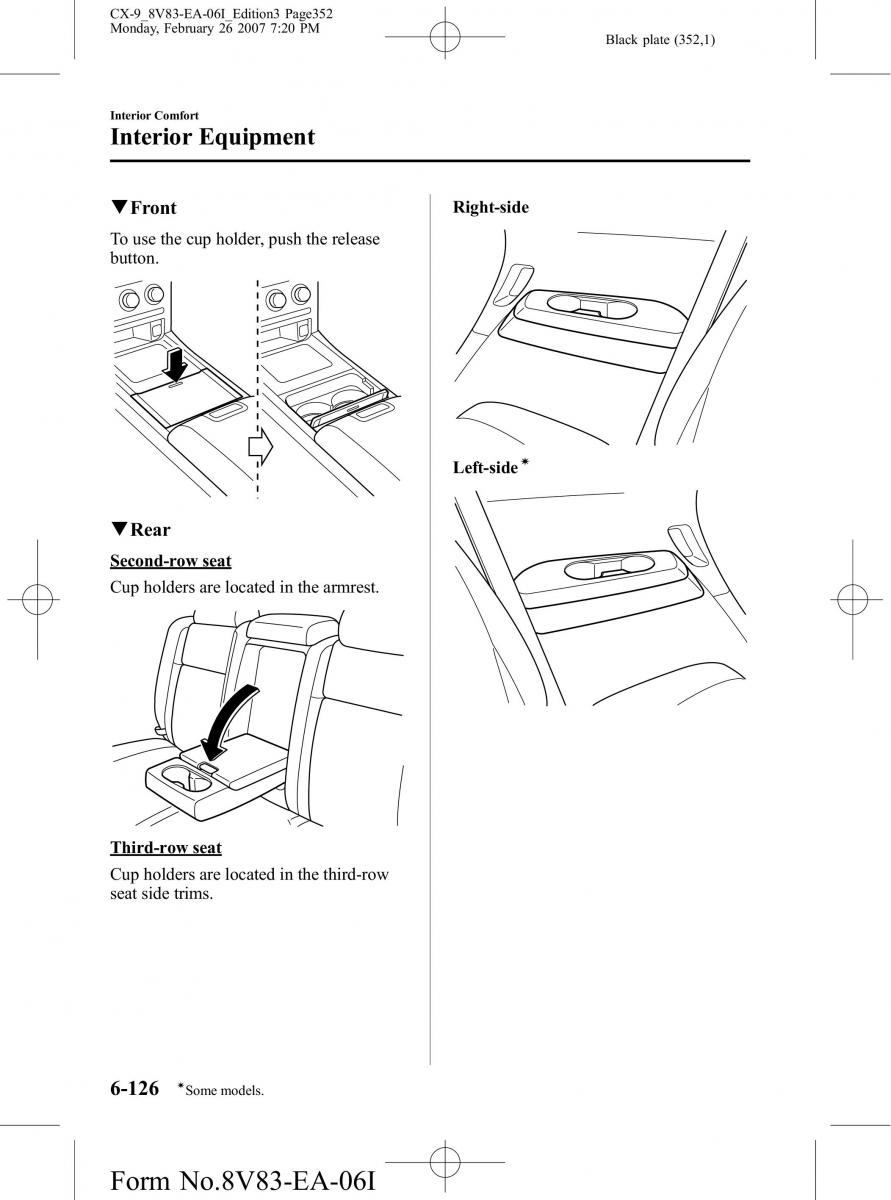 Mazda CX 9 owners manual / page 352