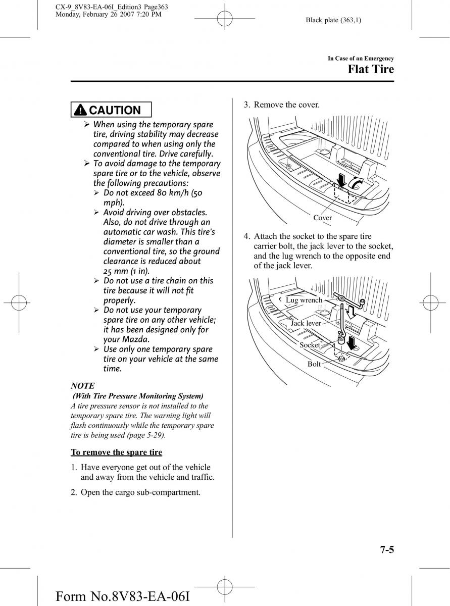 Mazda CX 9 owners manual / page 363