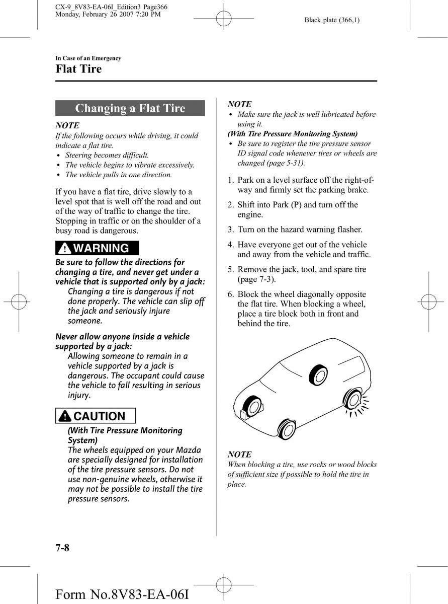 Mazda CX 9 owners manual / page 366