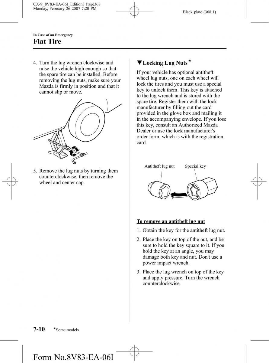 Mazda CX 9 owners manual / page 368