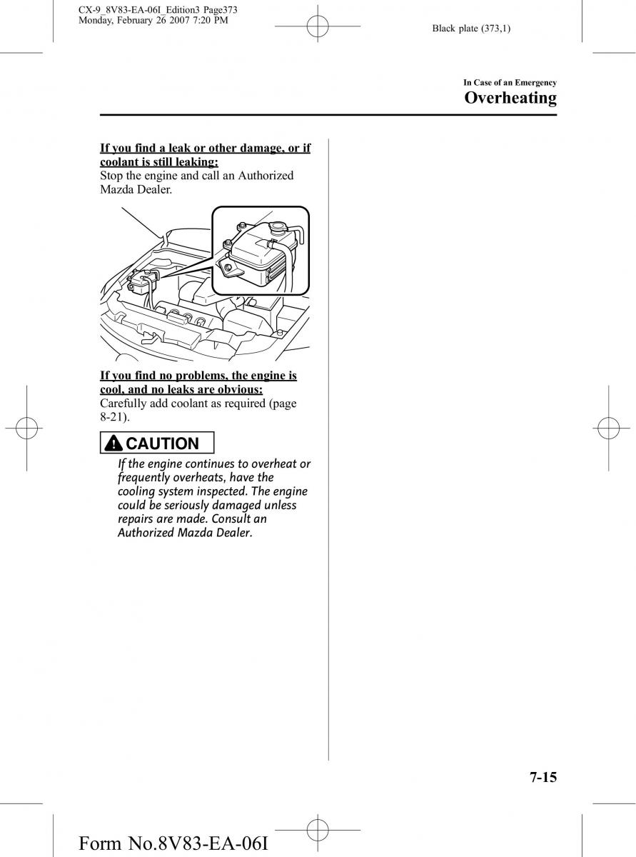 Mazda CX 9 owners manual / page 373