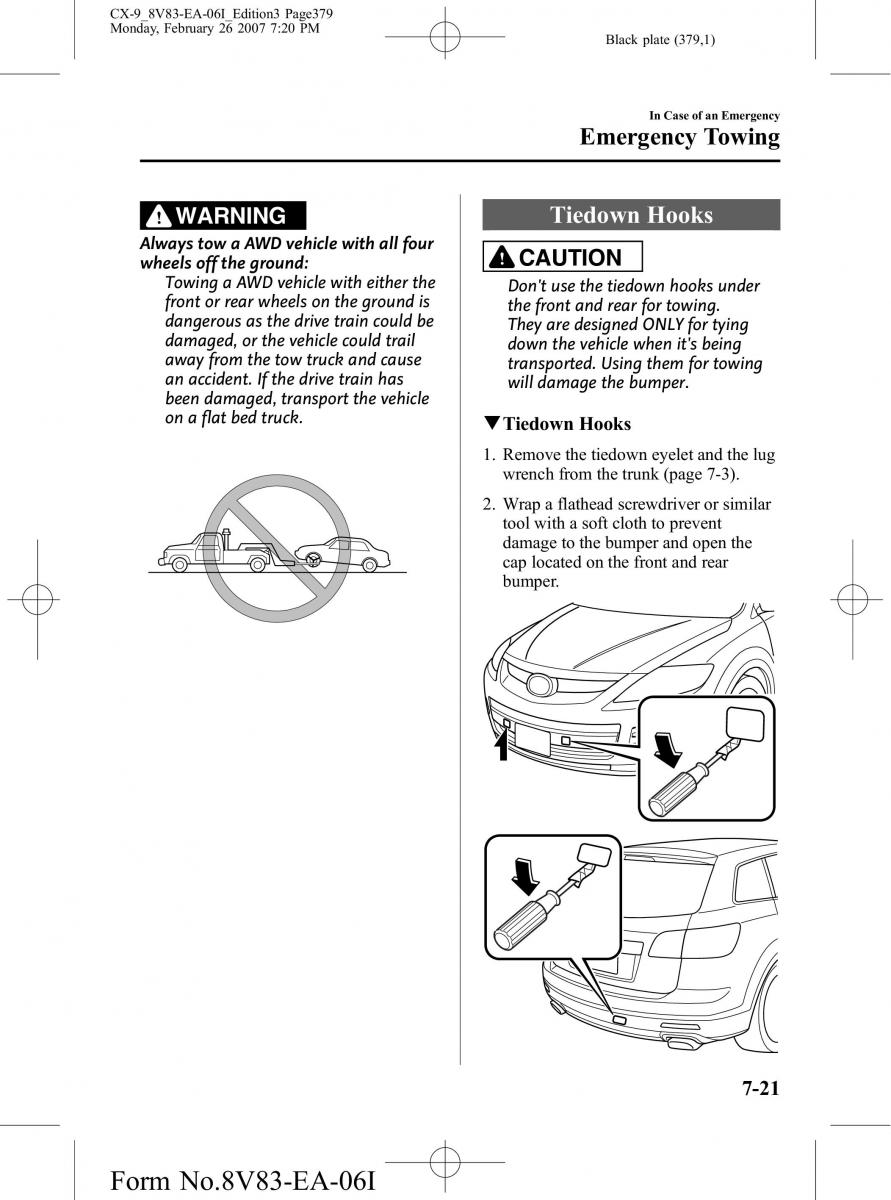 Mazda CX 9 owners manual / page 379