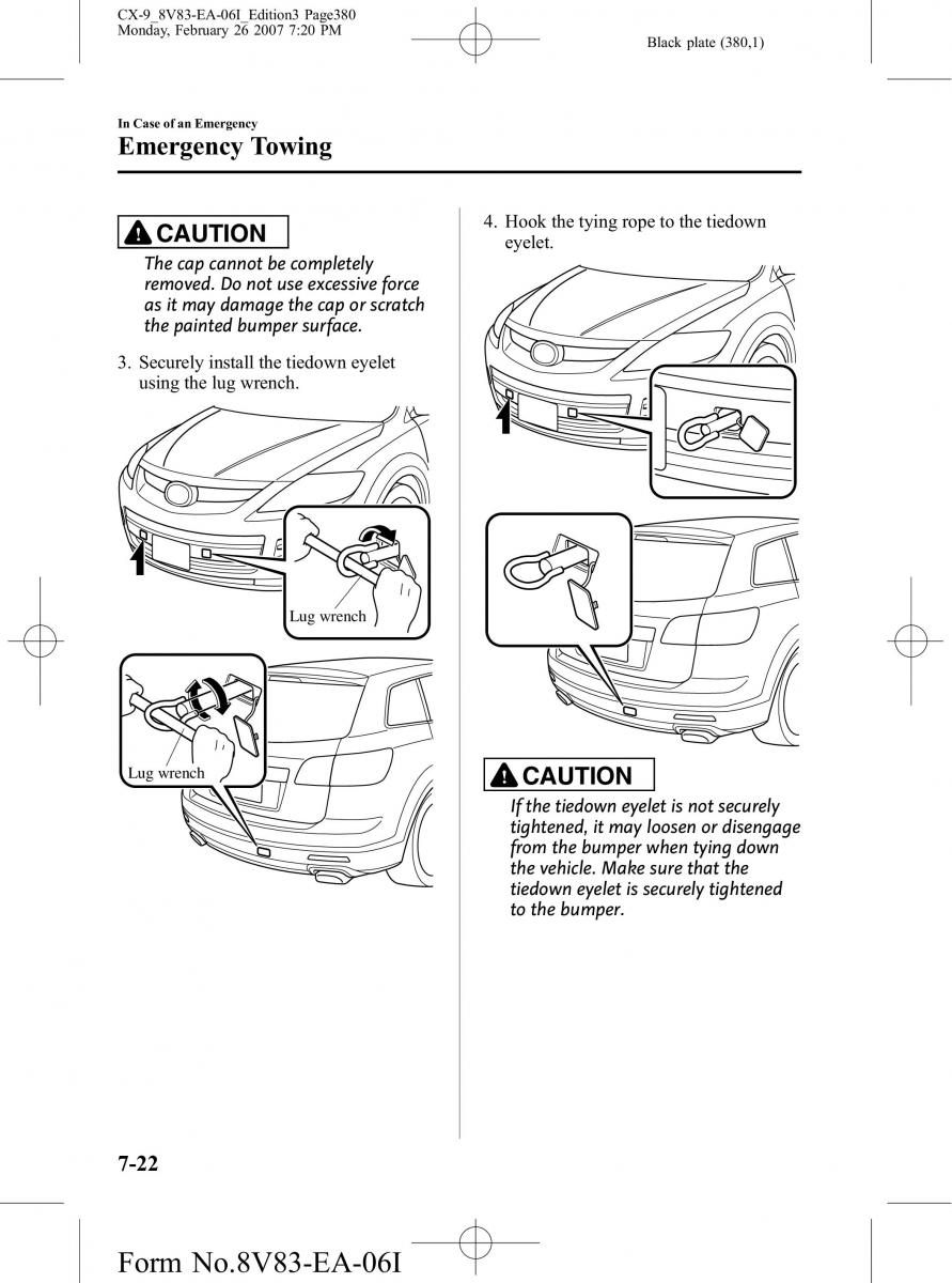 Mazda CX 9 owners manual / page 380