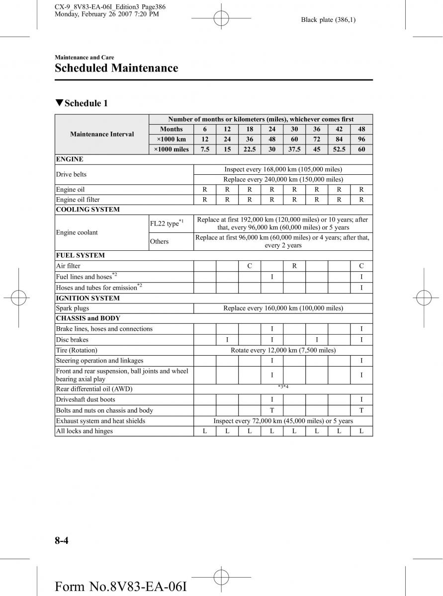 Mazda CX 9 owners manual / page 386