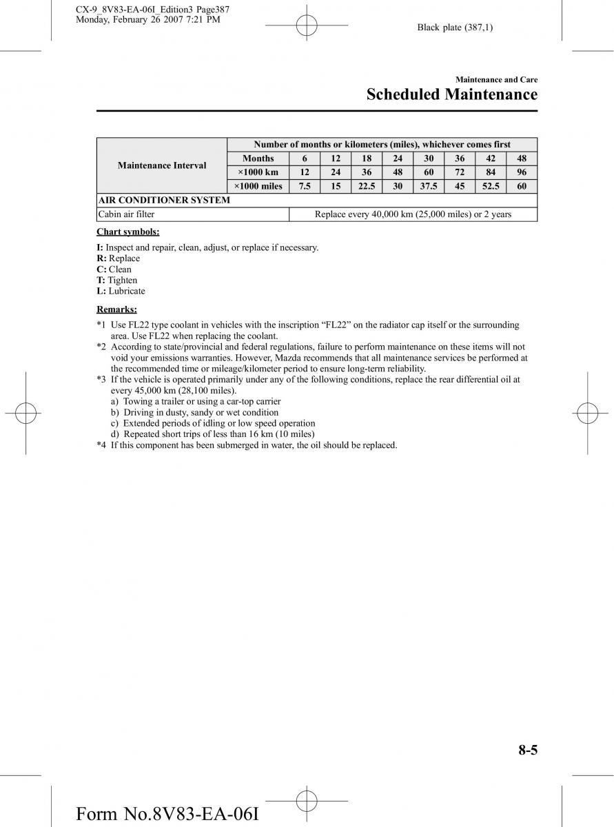 Mazda CX 9 owners manual / page 387