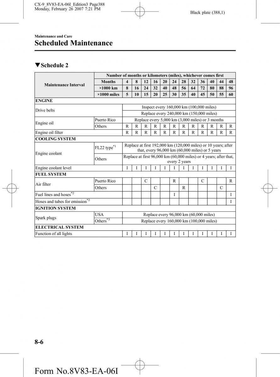 Mazda CX 9 owners manual / page 388