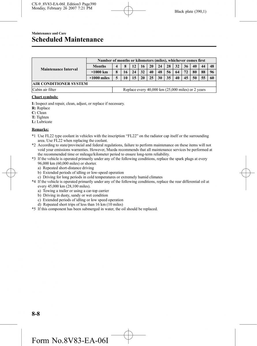 Mazda CX 9 owners manual / page 390