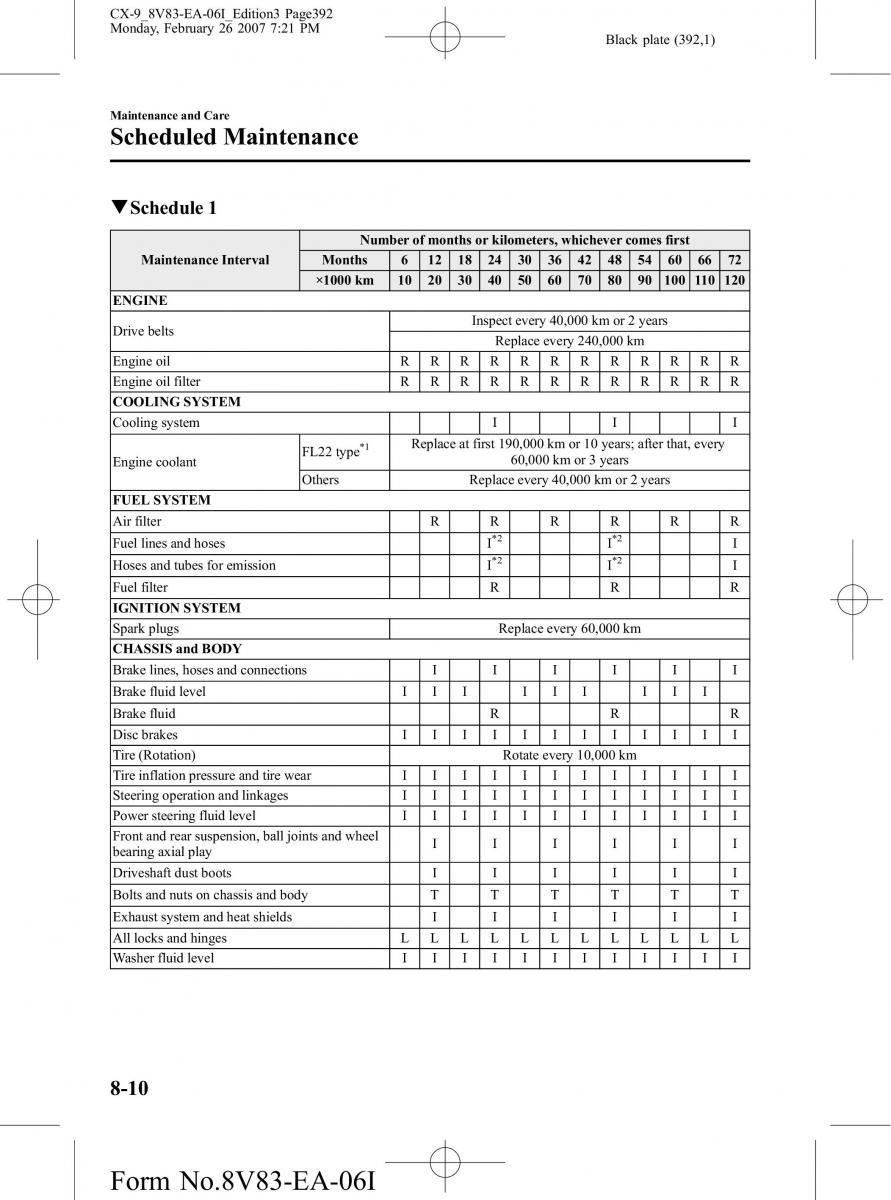 Mazda CX 9 owners manual / page 392