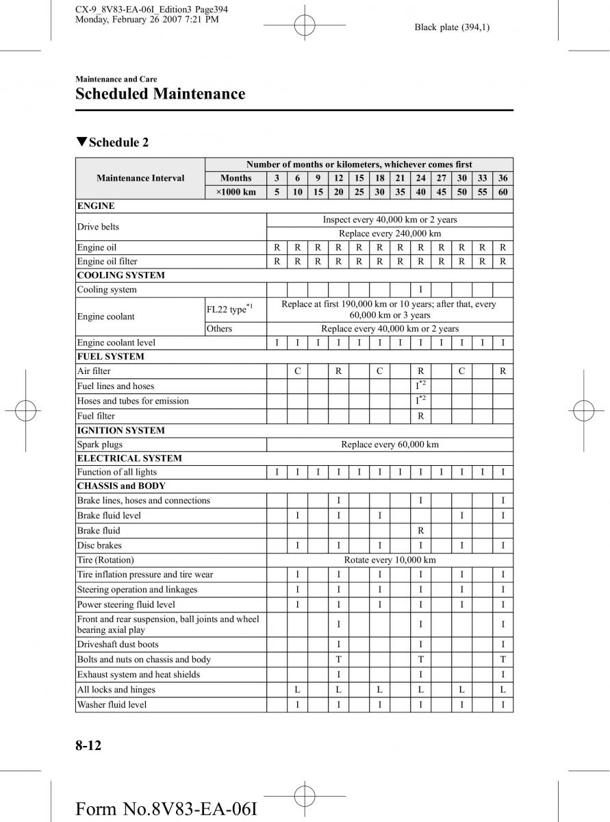 Mazda CX 9 owners manual / page 394