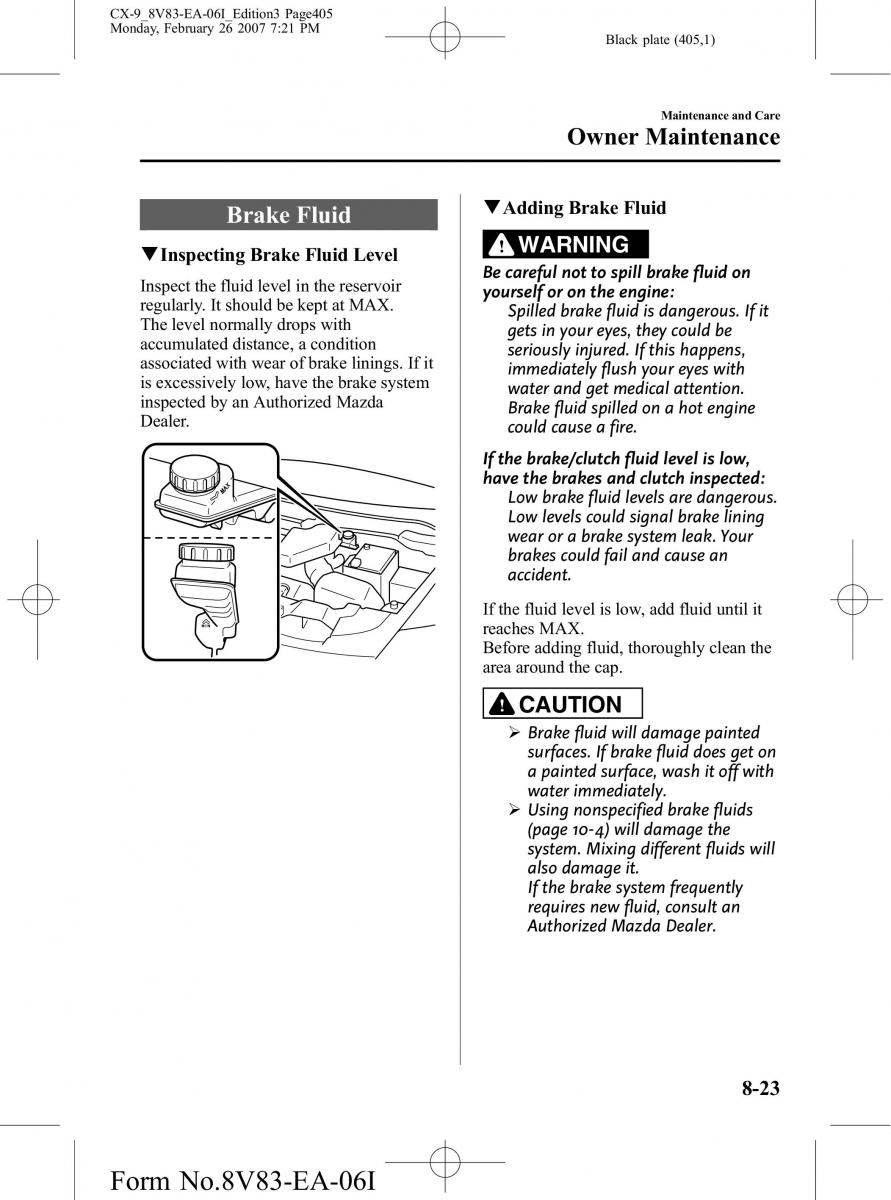 Mazda CX 9 owners manual / page 405