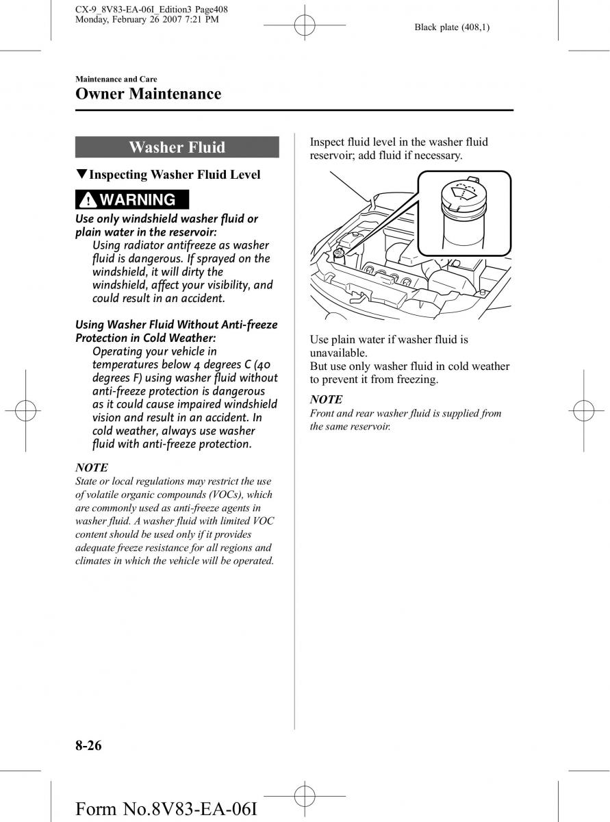 Mazda CX 9 owners manual / page 408