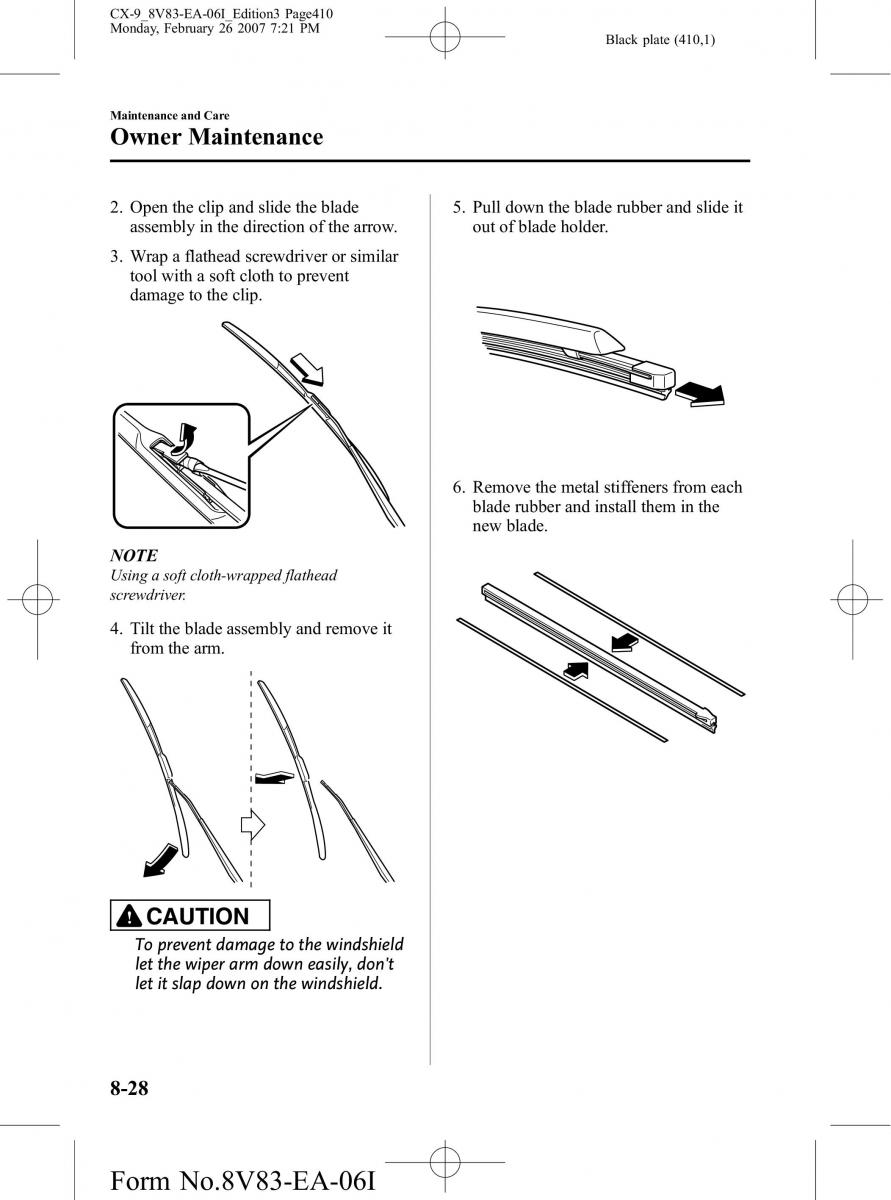 Mazda CX 9 owners manual / page 410