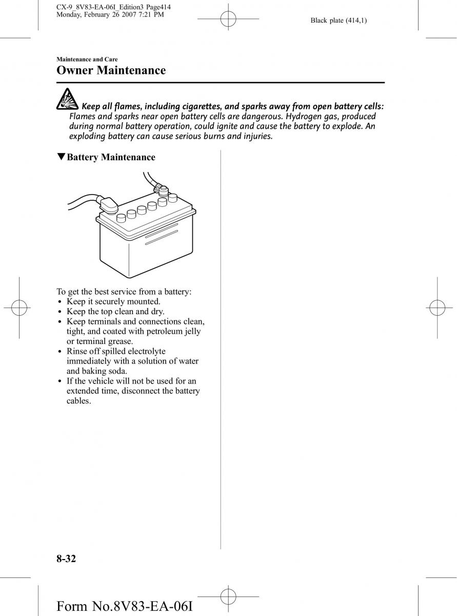 Mazda CX 9 owners manual / page 414