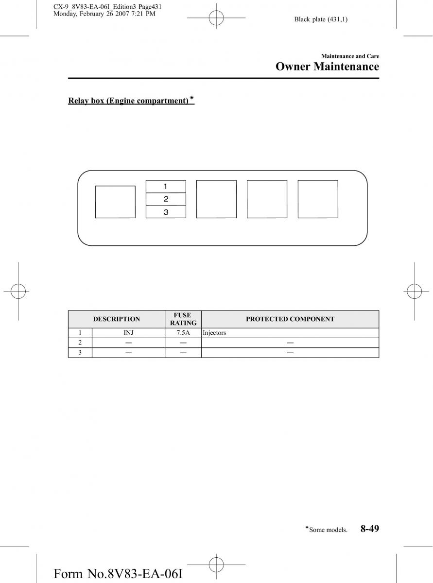 Mazda CX 9 owners manual / page 431