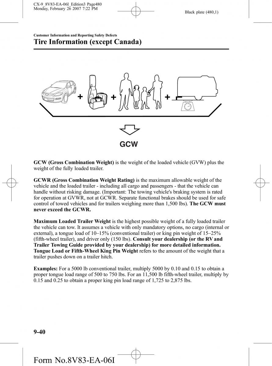 Mazda CX 9 owners manual / page 480