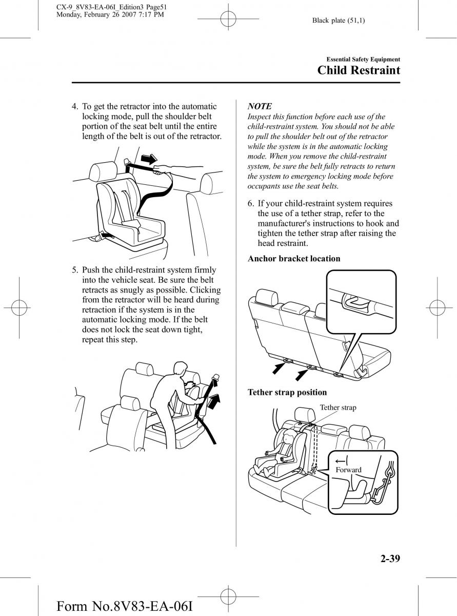 Mazda CX 9 owners manual / page 51