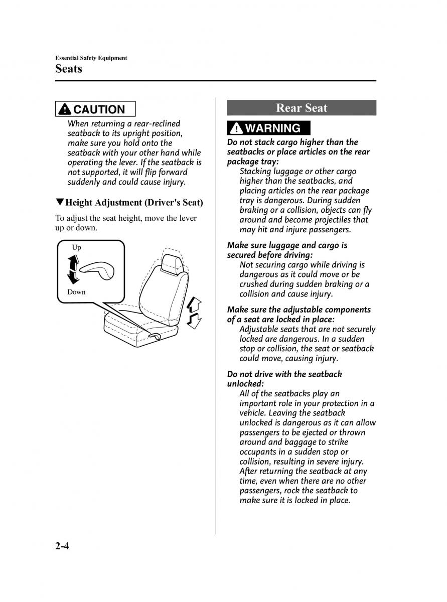 Mazda 2 III Demio owners manual / page 16