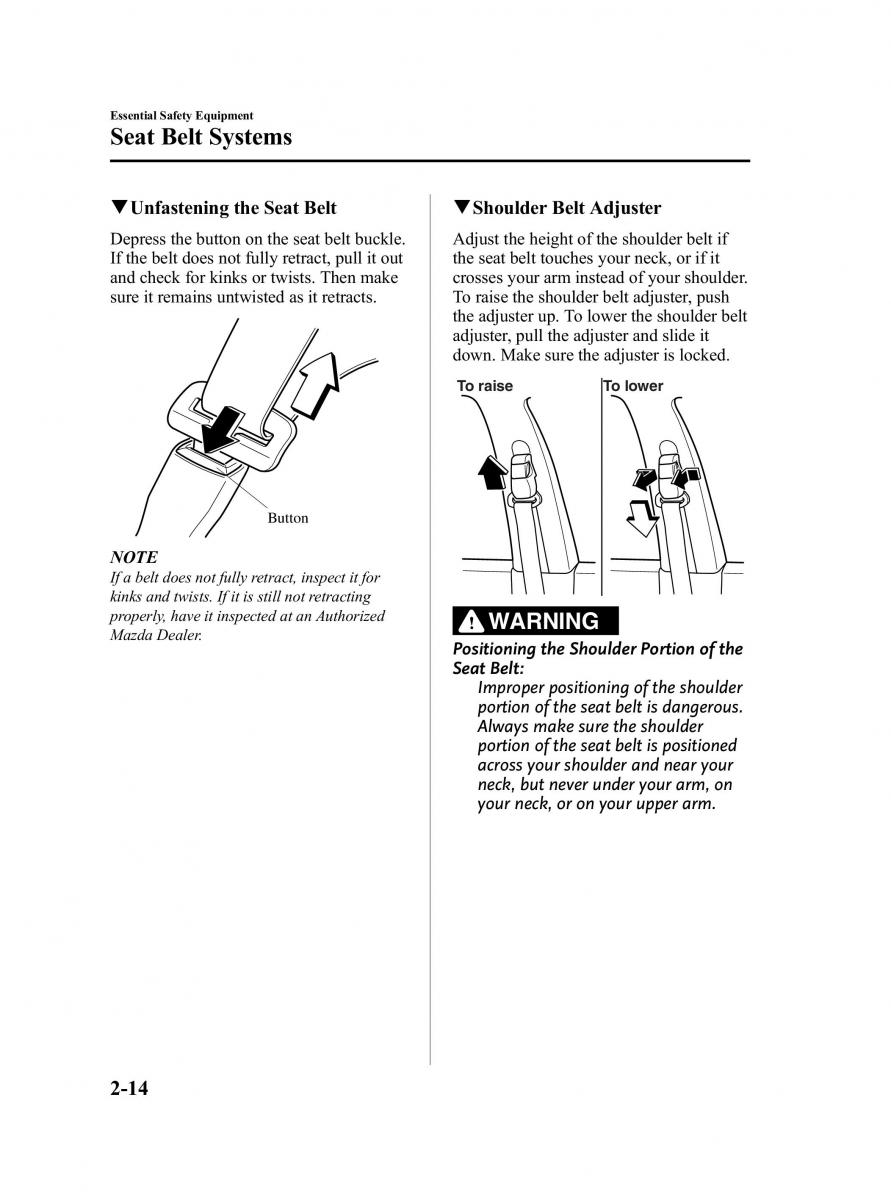 Mazda 2 III Demio owners manual / page 26