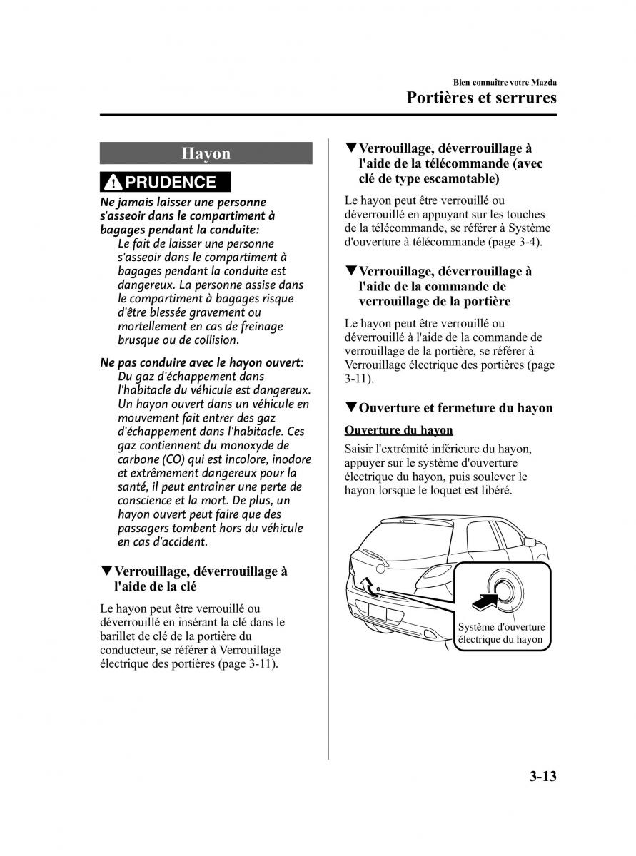 Mazda 2 III Demio owners manual manuel du proprietaire / page 90