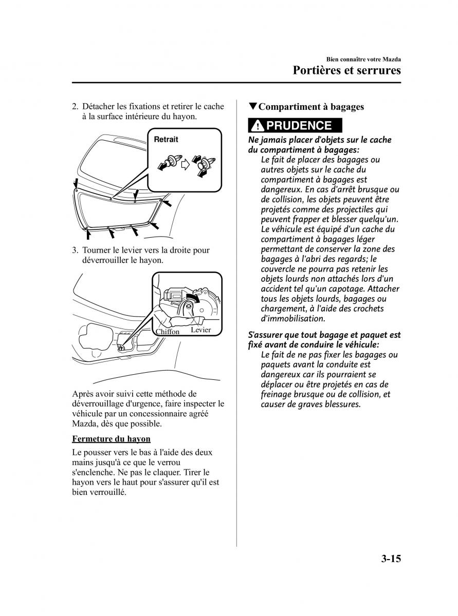 Mazda 2 III Demio owners manual manuel du proprietaire / page 92