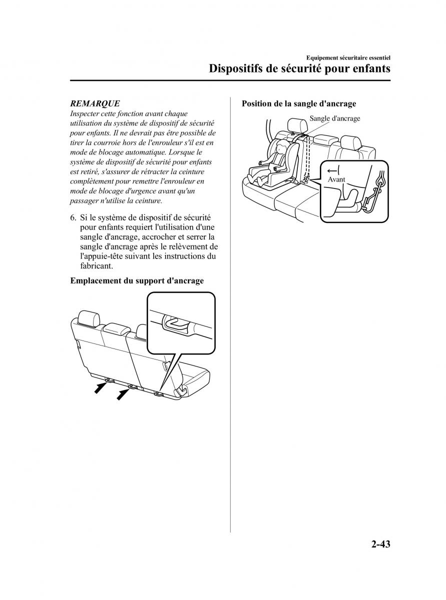 Mazda CX 9 owners manual manuel du proprietaire / page 55