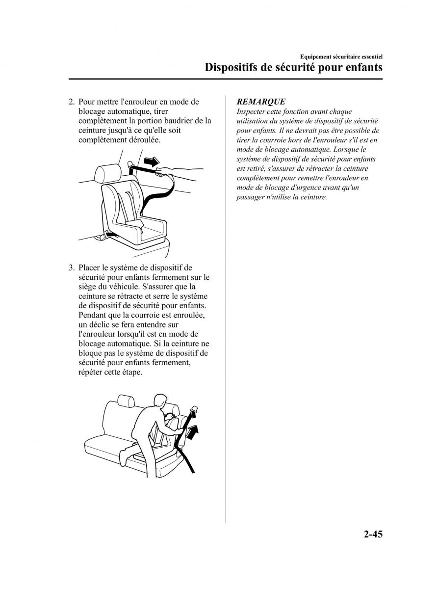 Mazda CX 9 owners manual manuel du proprietaire / page 57