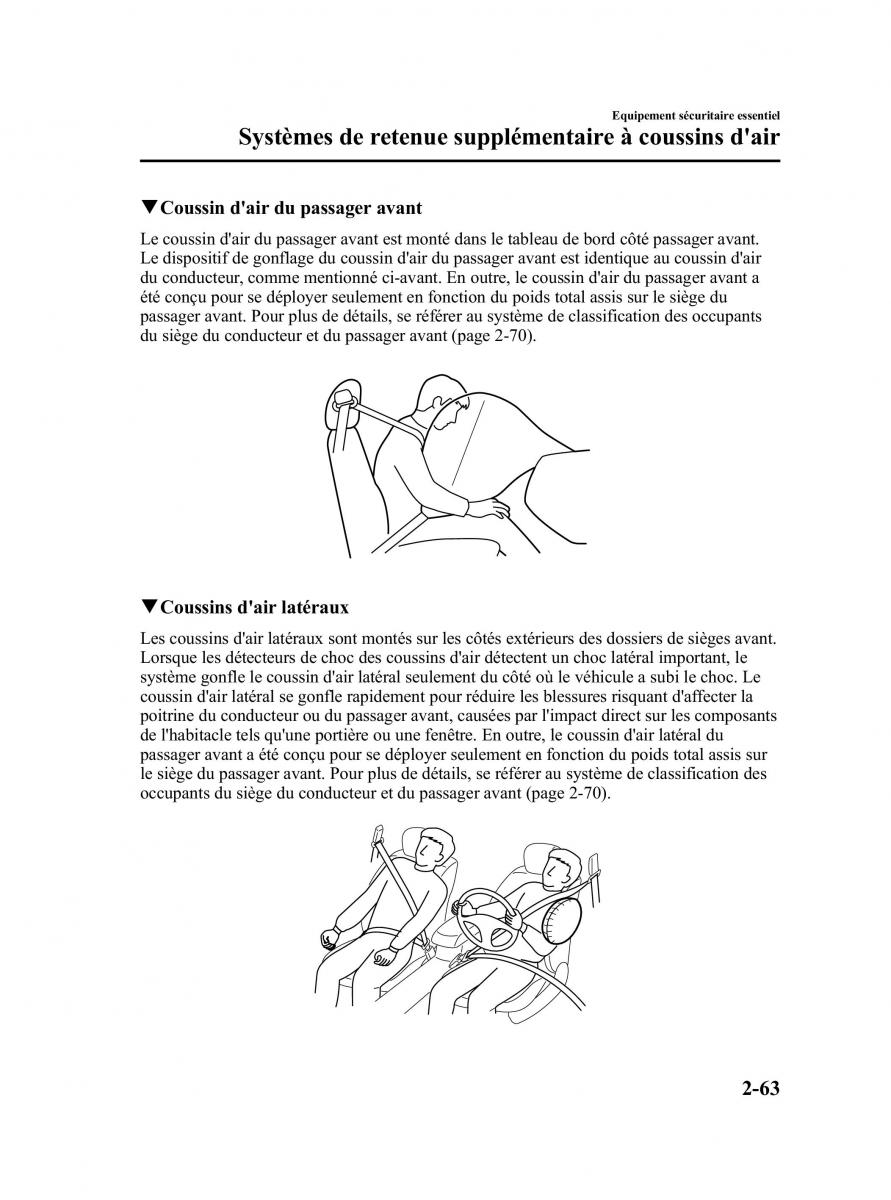 Mazda CX 9 owners manual manuel du proprietaire / page 75