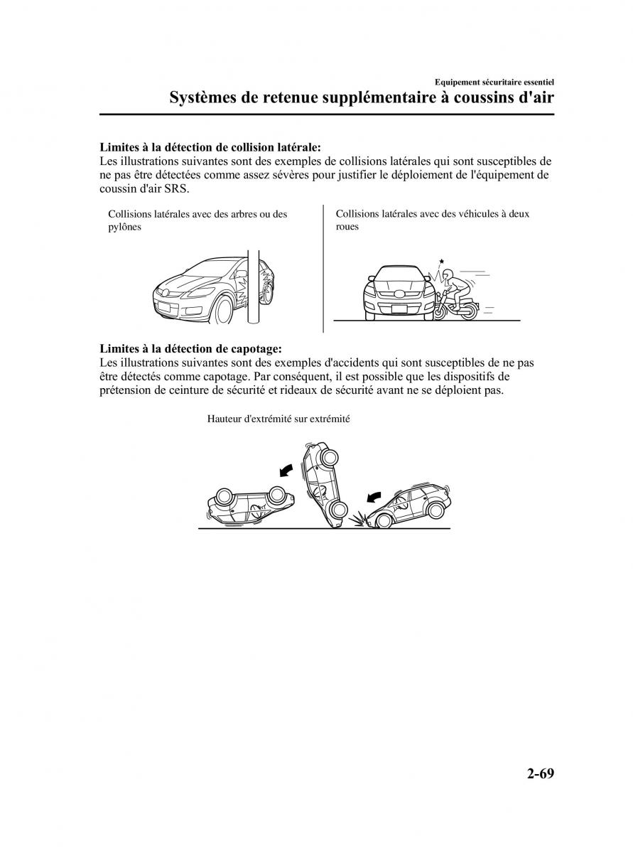 Mazda CX 9 owners manual manuel du proprietaire / page 81