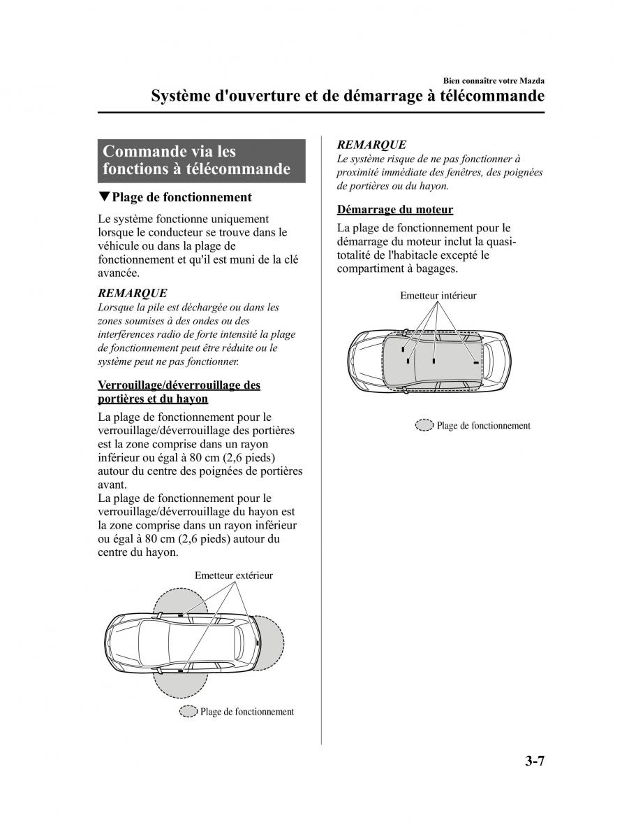 Mazda CX 9 owners manual manuel du proprietaire / page 95