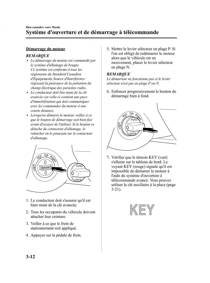 Mazda CX 9 owners manual manuel du proprietaire / page 100