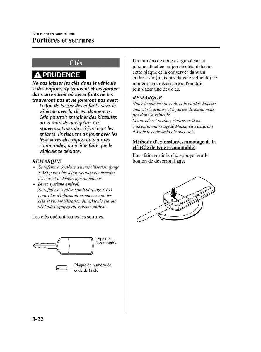 Mazda CX 9 owners manual manuel du proprietaire / page 110