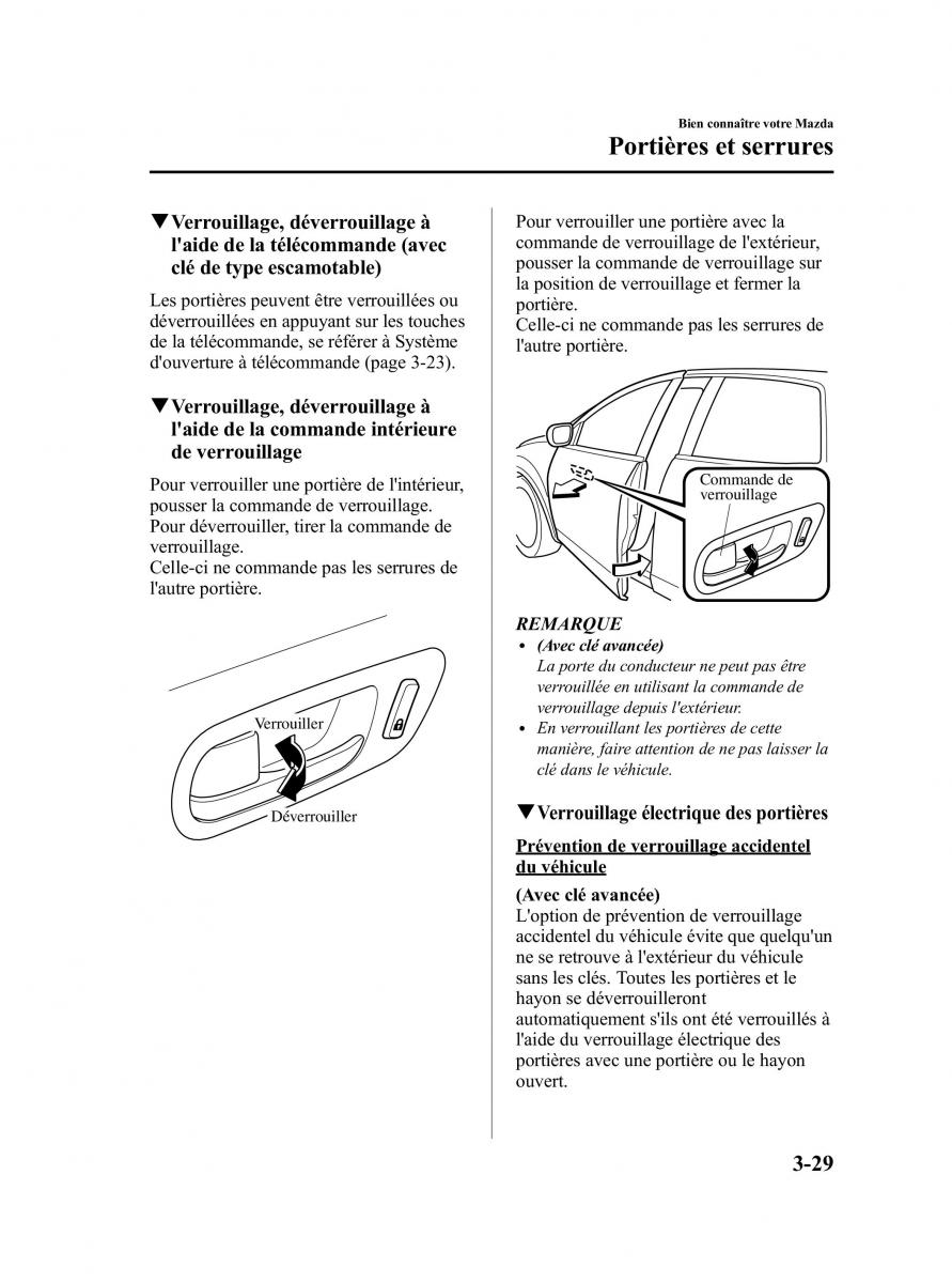 Mazda CX 9 owners manual manuel du proprietaire / page 117