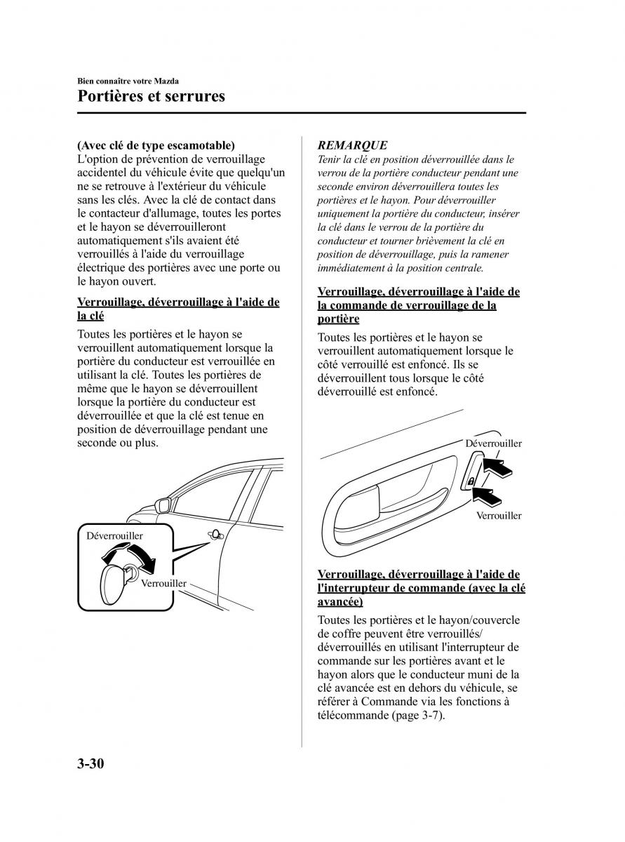 Mazda CX 9 owners manual manuel du proprietaire / page 118