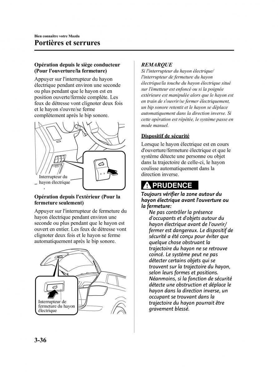 Mazda CX 9 owners manual manuel du proprietaire / page 124