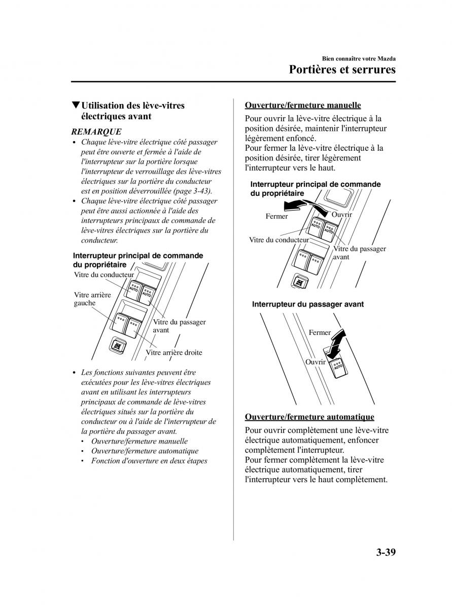 Mazda CX 9 owners manual manuel du proprietaire / page 127