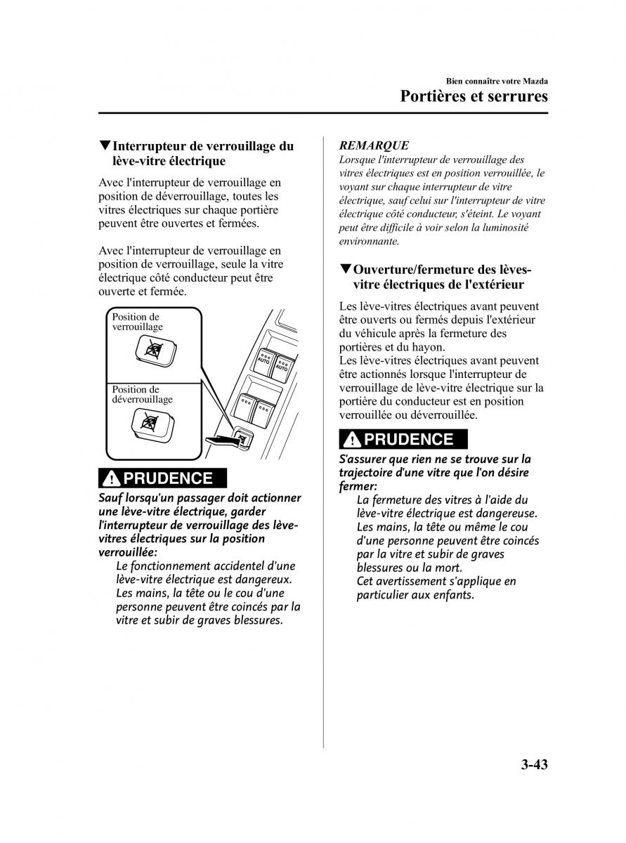 Mazda CX 9 owners manual manuel du proprietaire / page 131