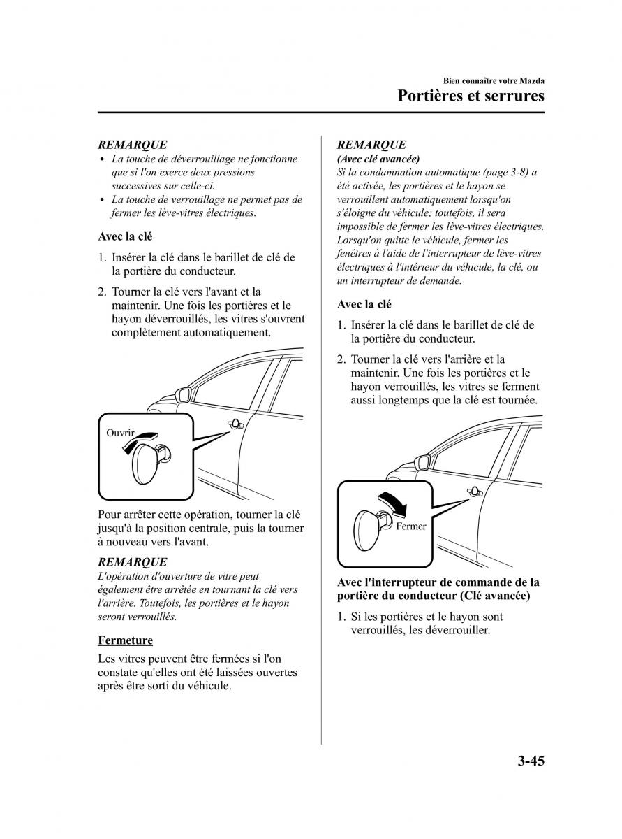 Mazda CX 9 owners manual manuel du proprietaire / page 133