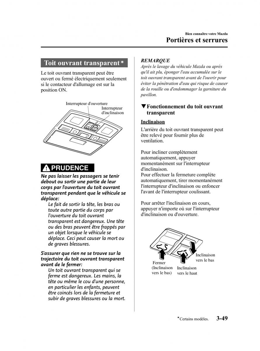 Mazda CX 9 owners manual manuel du proprietaire / page 137