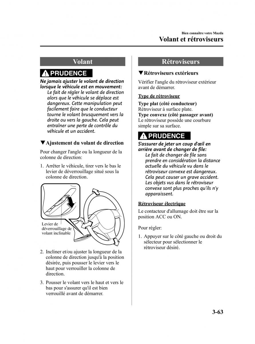 Mazda CX 9 owners manual manuel du proprietaire / page 151