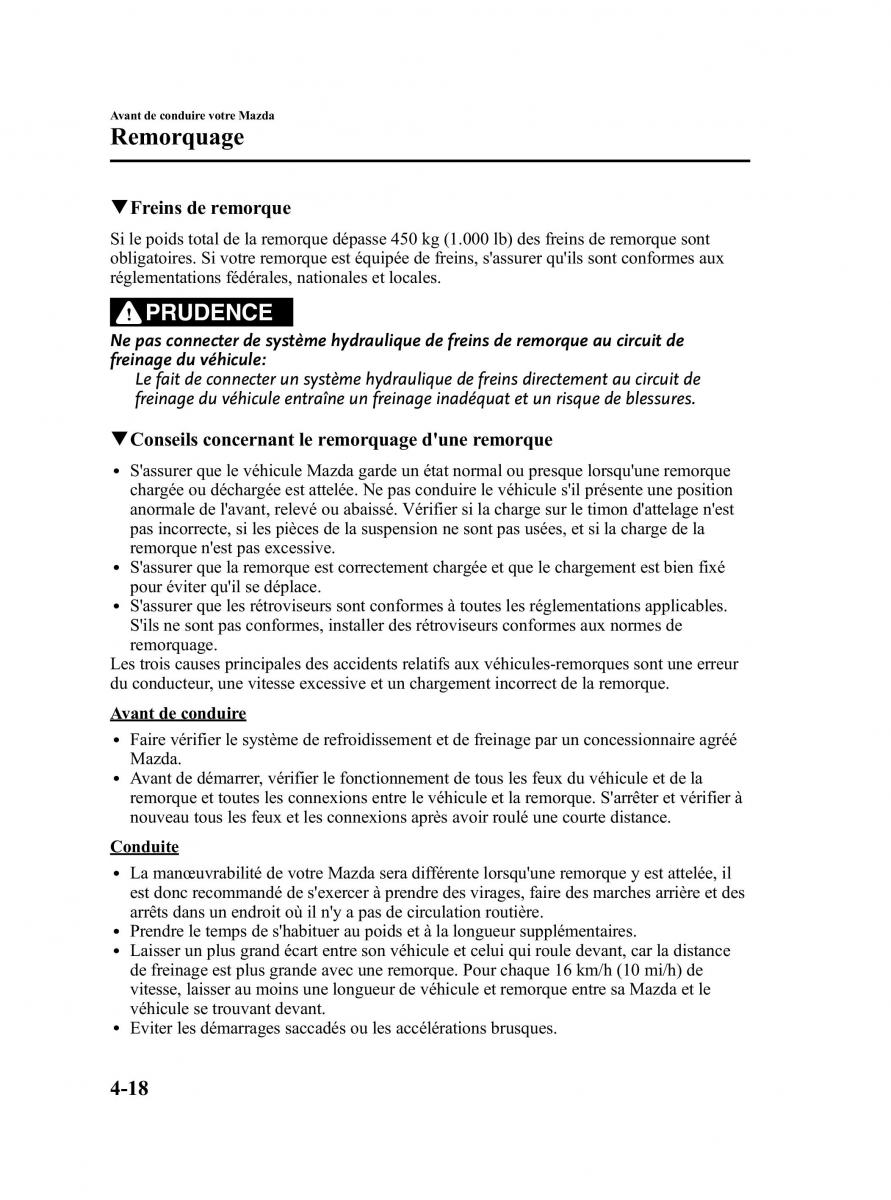 Mazda CX 9 owners manual manuel du proprietaire / page 172