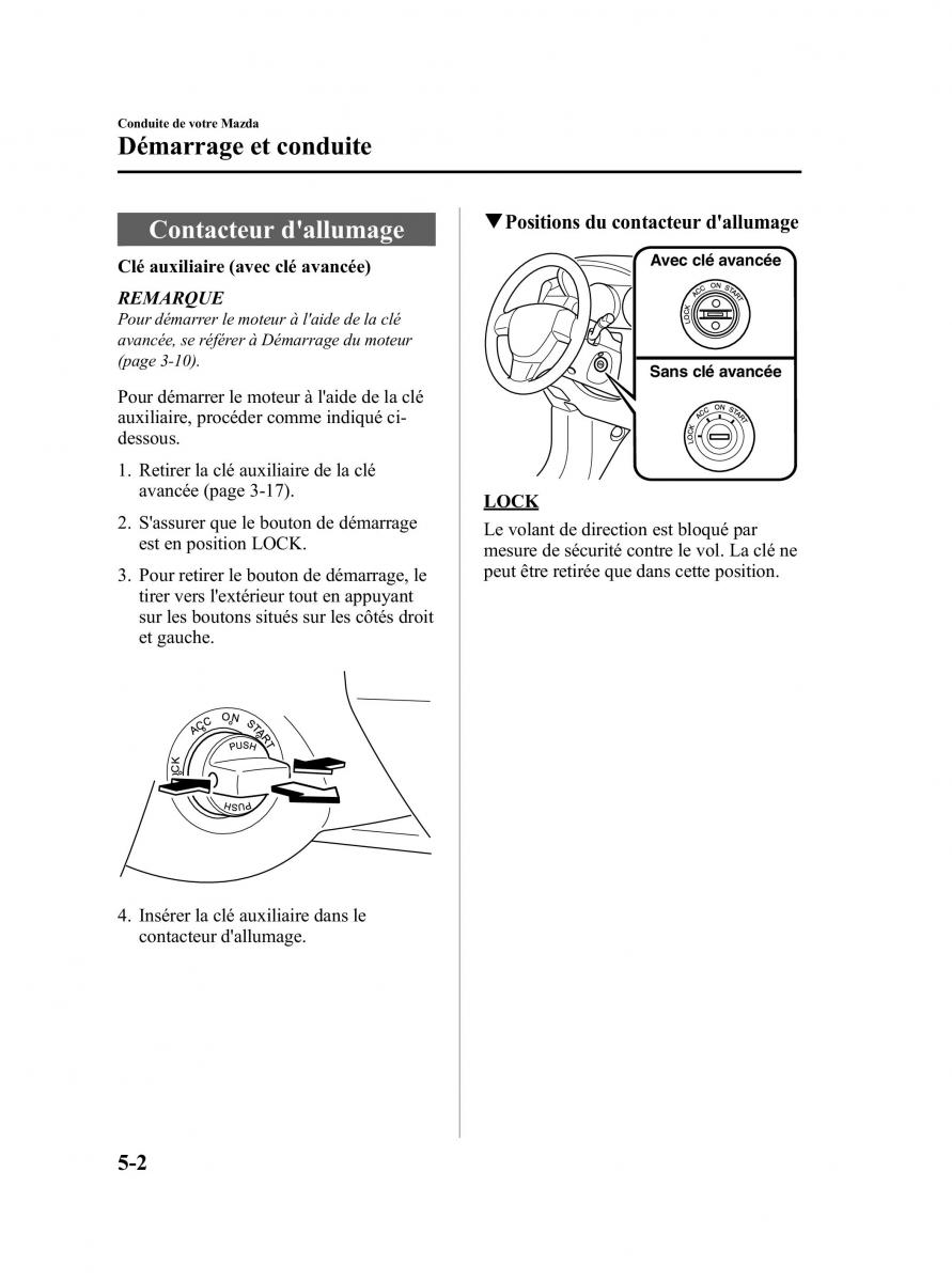 Mazda CX 9 owners manual manuel du proprietaire / page 178